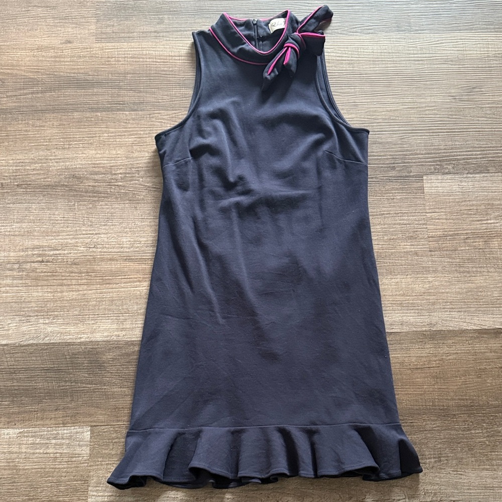 Eliza J | Navy Sleeveless Dress with Pink Trim